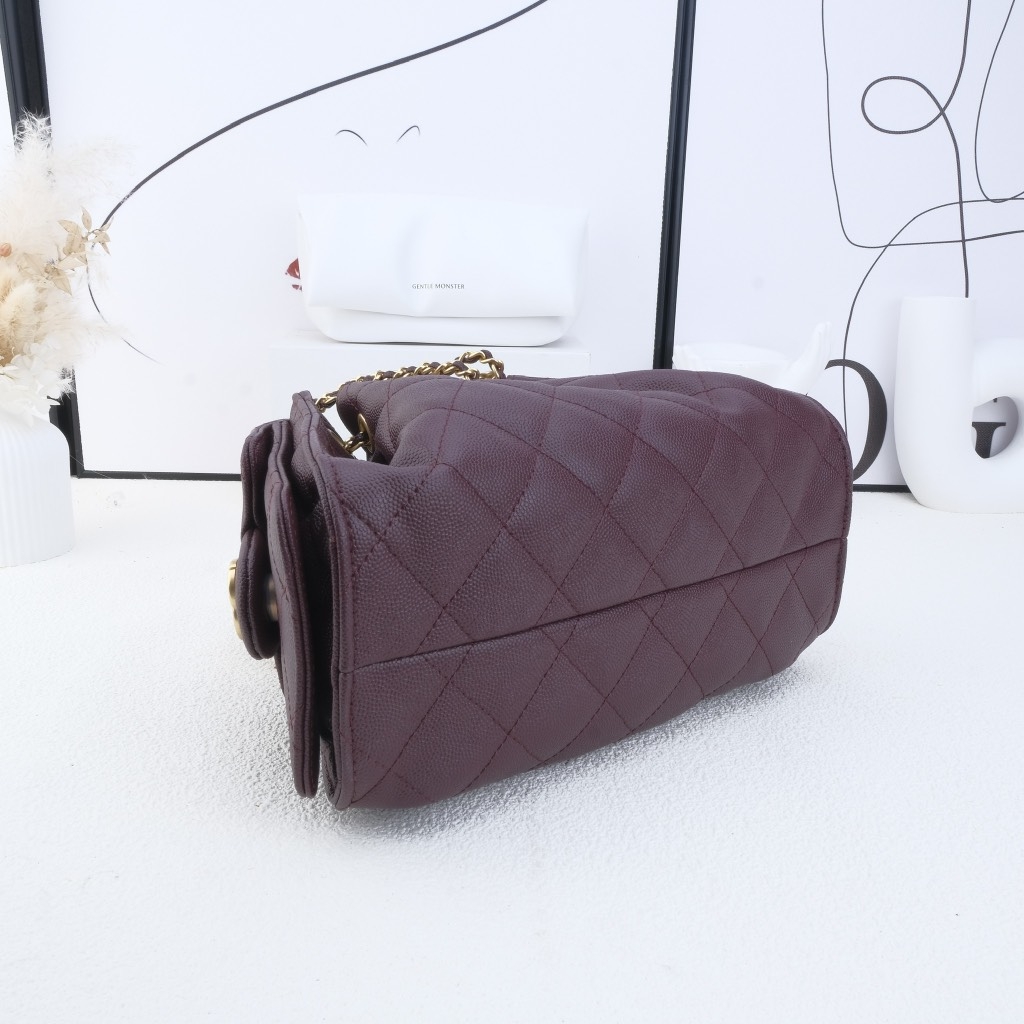 Túi Xách Hobo Chanel 25 Caviar Màu Đỏ