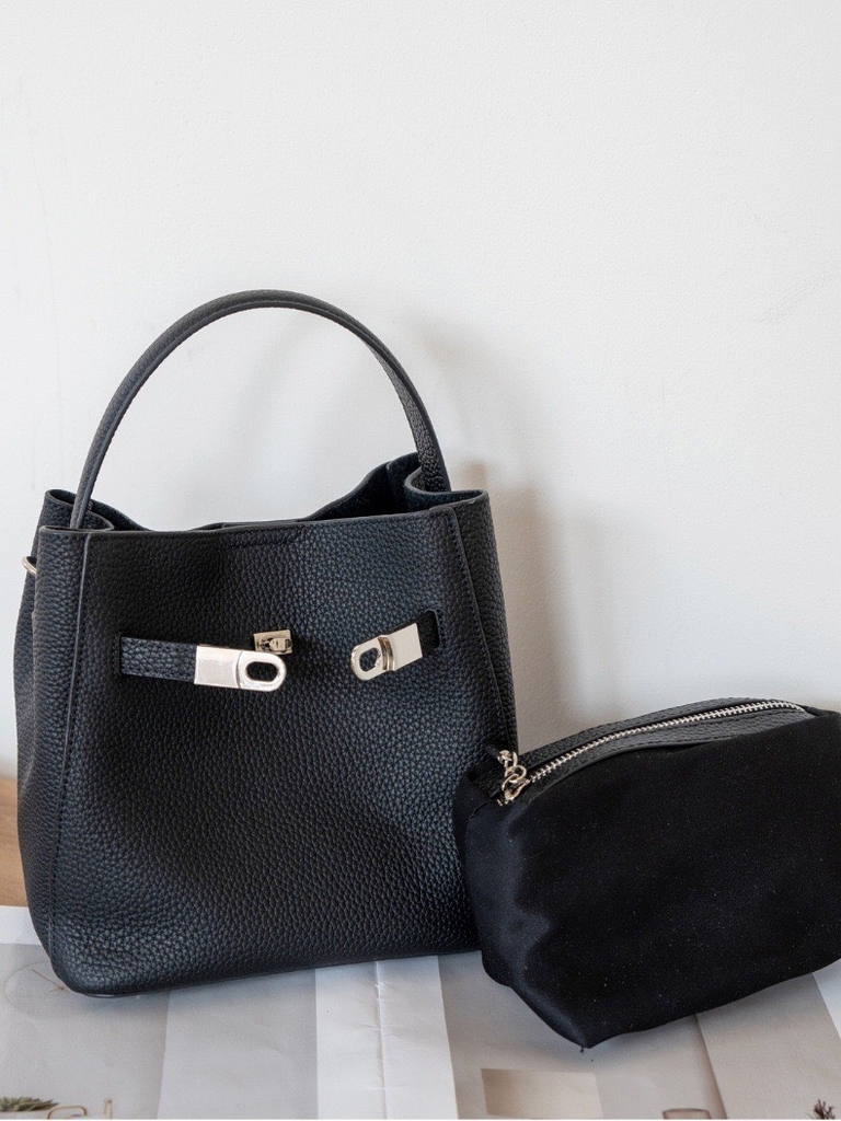 Túi Xách Mini Tote Osoi Made Korea Da Bò Togo 18cm