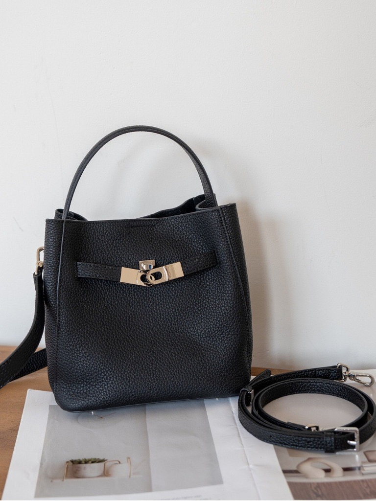 Túi Xách Mini Tote Osoi Made Korea Da Bò Togo 18cm