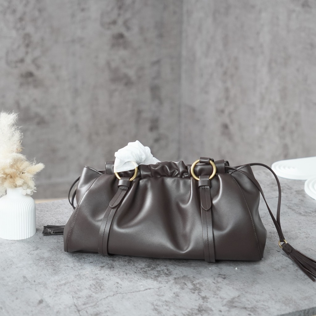 Túi Xách Miumiu Joie Bag Bản Hàn Size 30cm Màu Cafe