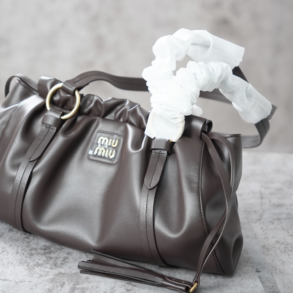Túi Xách Miumiu Joie Bag Bản Hàn Size 30cm Màu Cafe