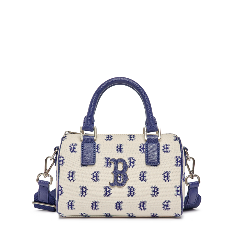 Túi Xách MLB Trống Monogram Logo Chữ B Màu Beige