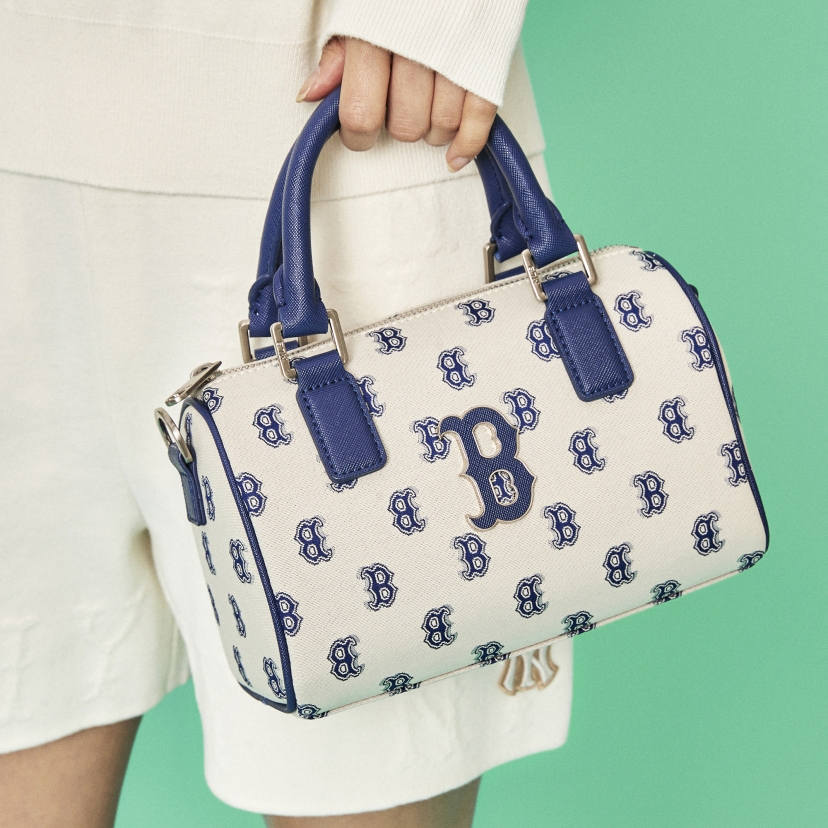 Túi Xách MLB Trống Monogram Logo Chữ B Màu Beige