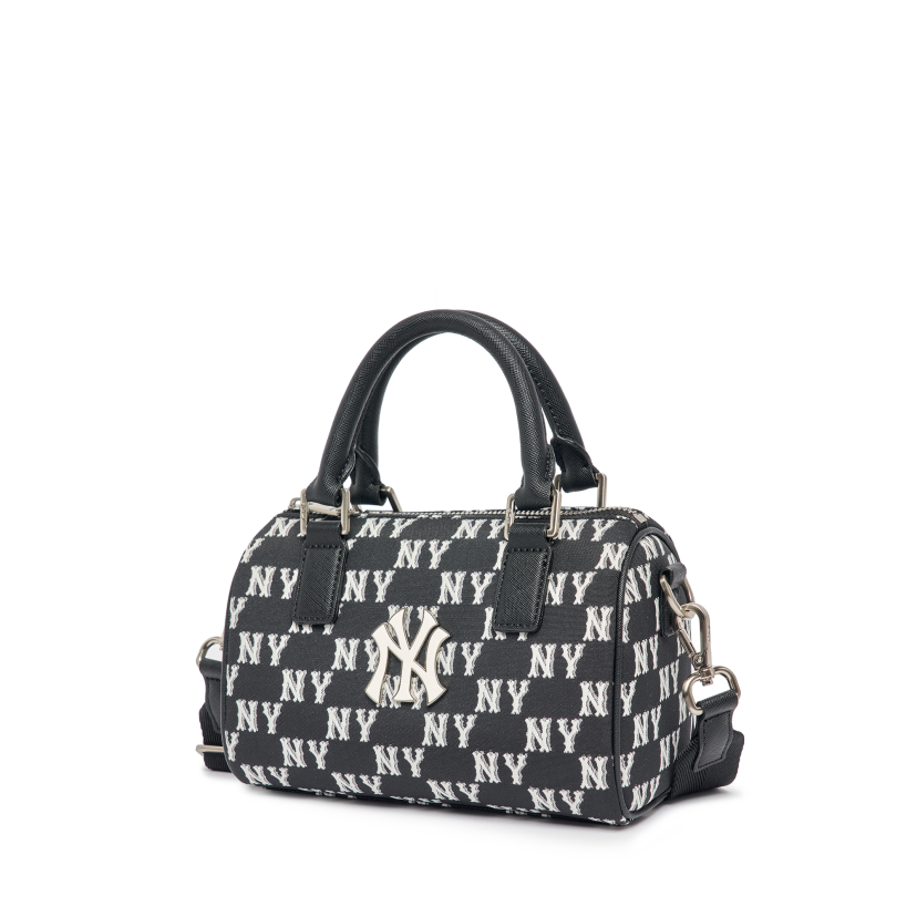Túi Xách MLB Trống Monogram Logo Chữ NY Màu Đen
