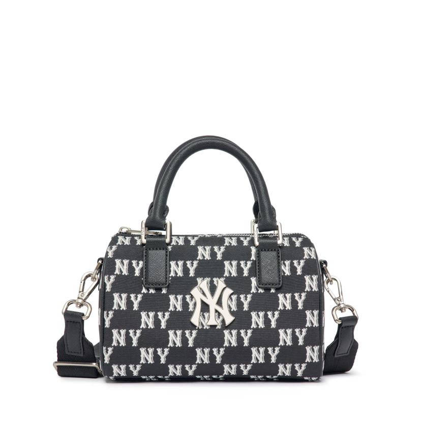 Túi Xách MLB Trống Monogram Logo Chữ NY Màu Đen