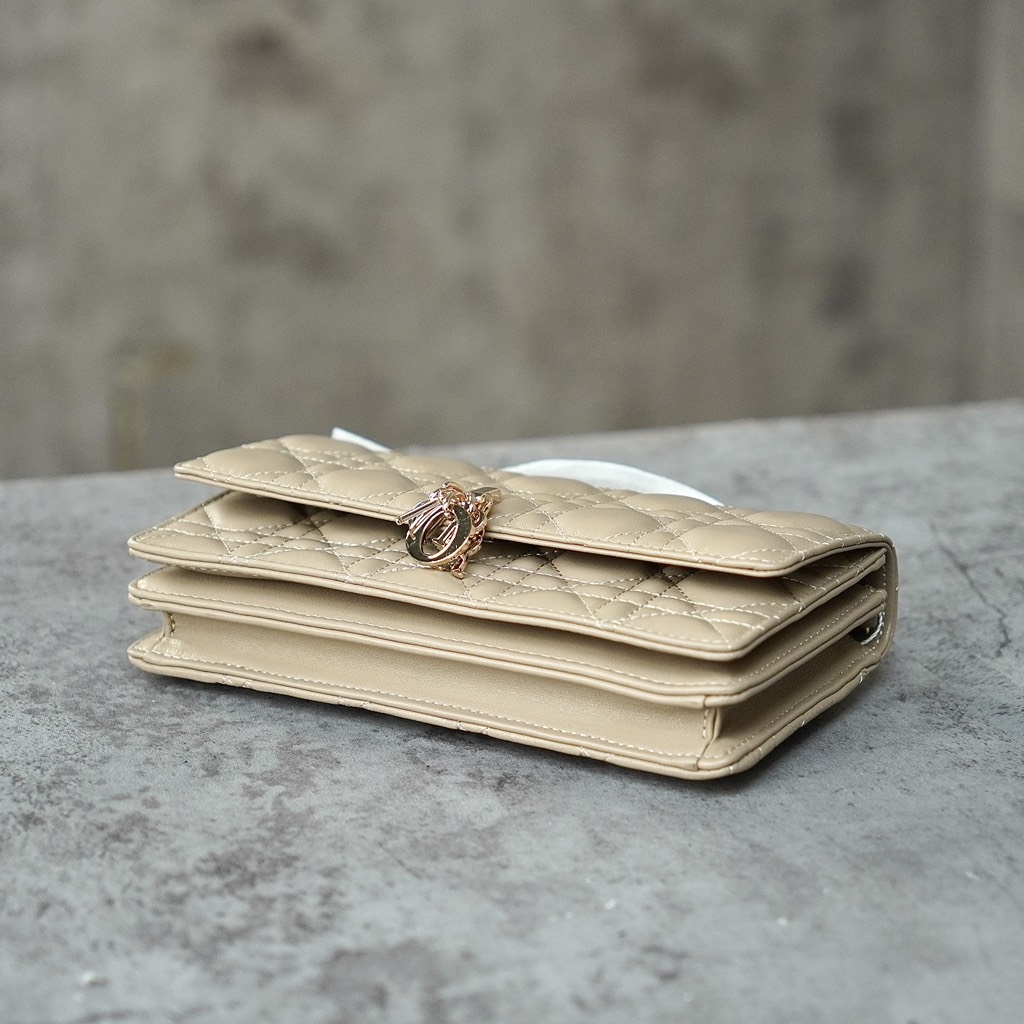 Túi Xách My Dior Mini Bag Da Cừu 21cm Màu Be