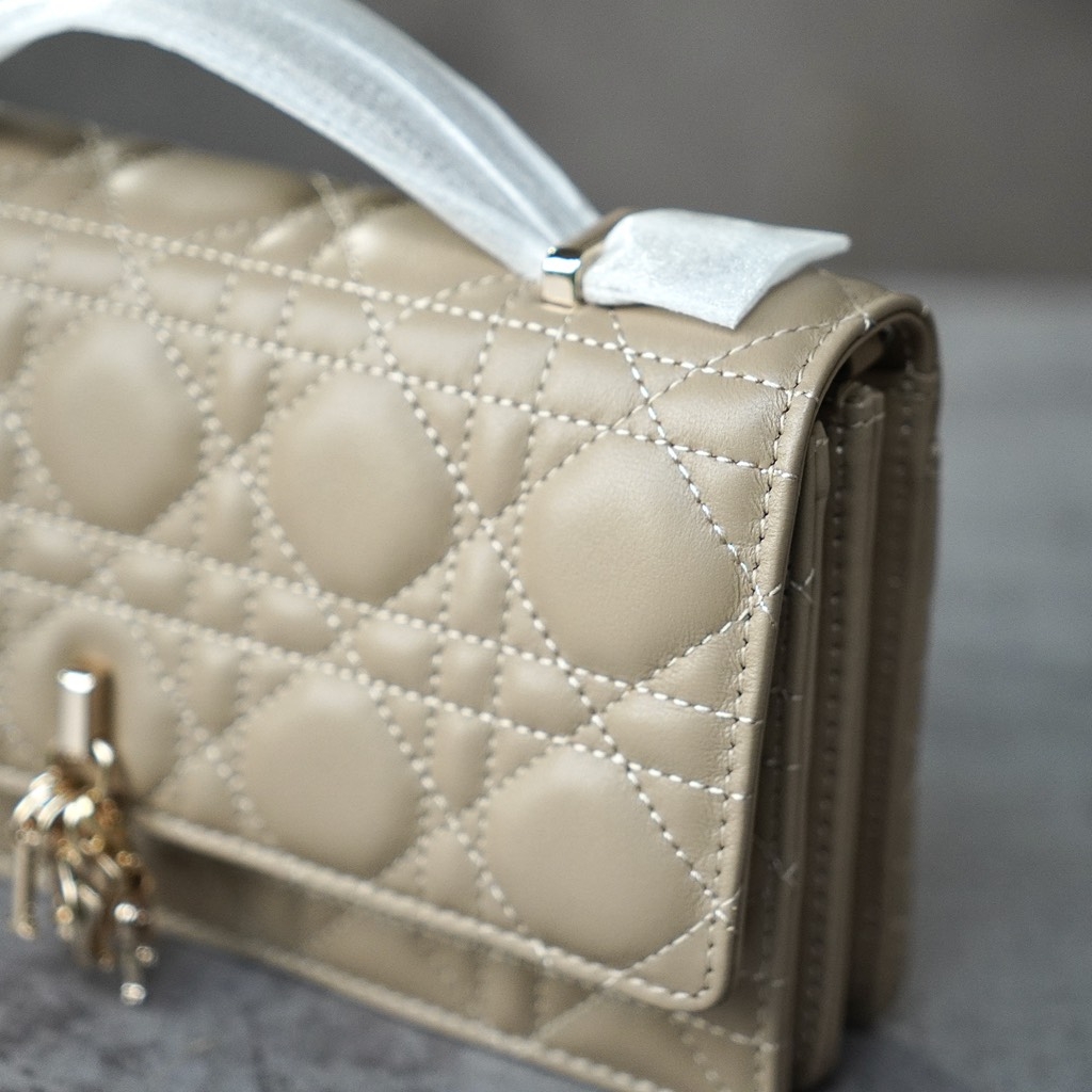 Túi Xách My Dior Mini Bag Da Cừu 21cm Màu Be