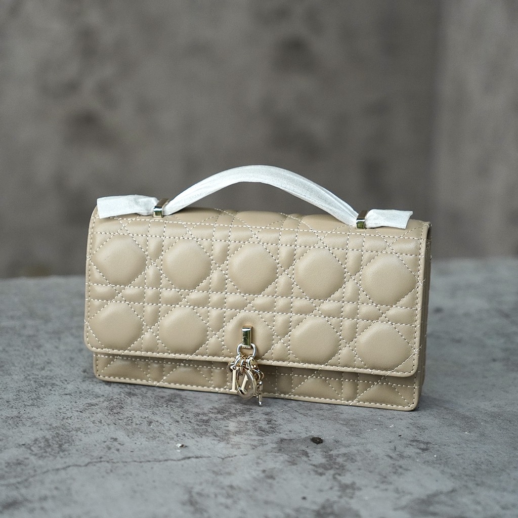 Túi Xách My Dior Mini Bag Da Cừu 21cm Màu Be