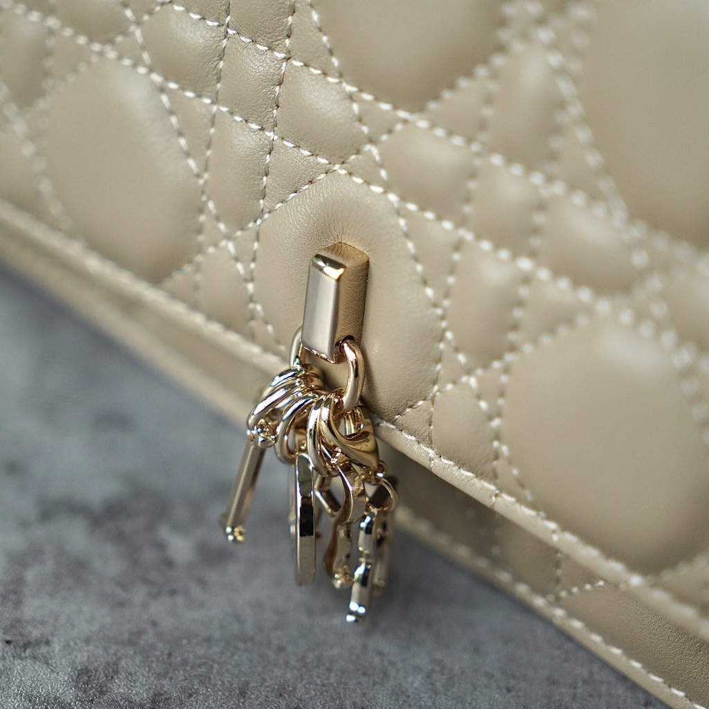 Túi Xách My Dior Mini Bag Da Cừu 21cm Màu Be