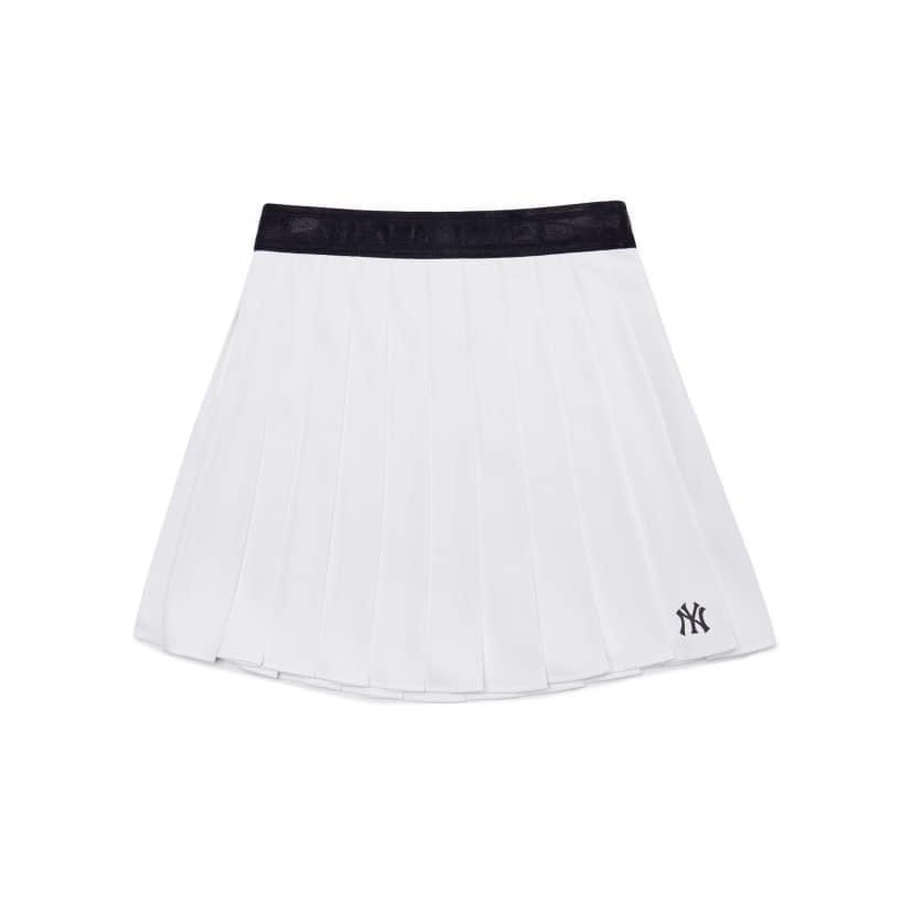 Váy Xếp Ly MLB 3FSKB0324-50CRS Màu Trắng