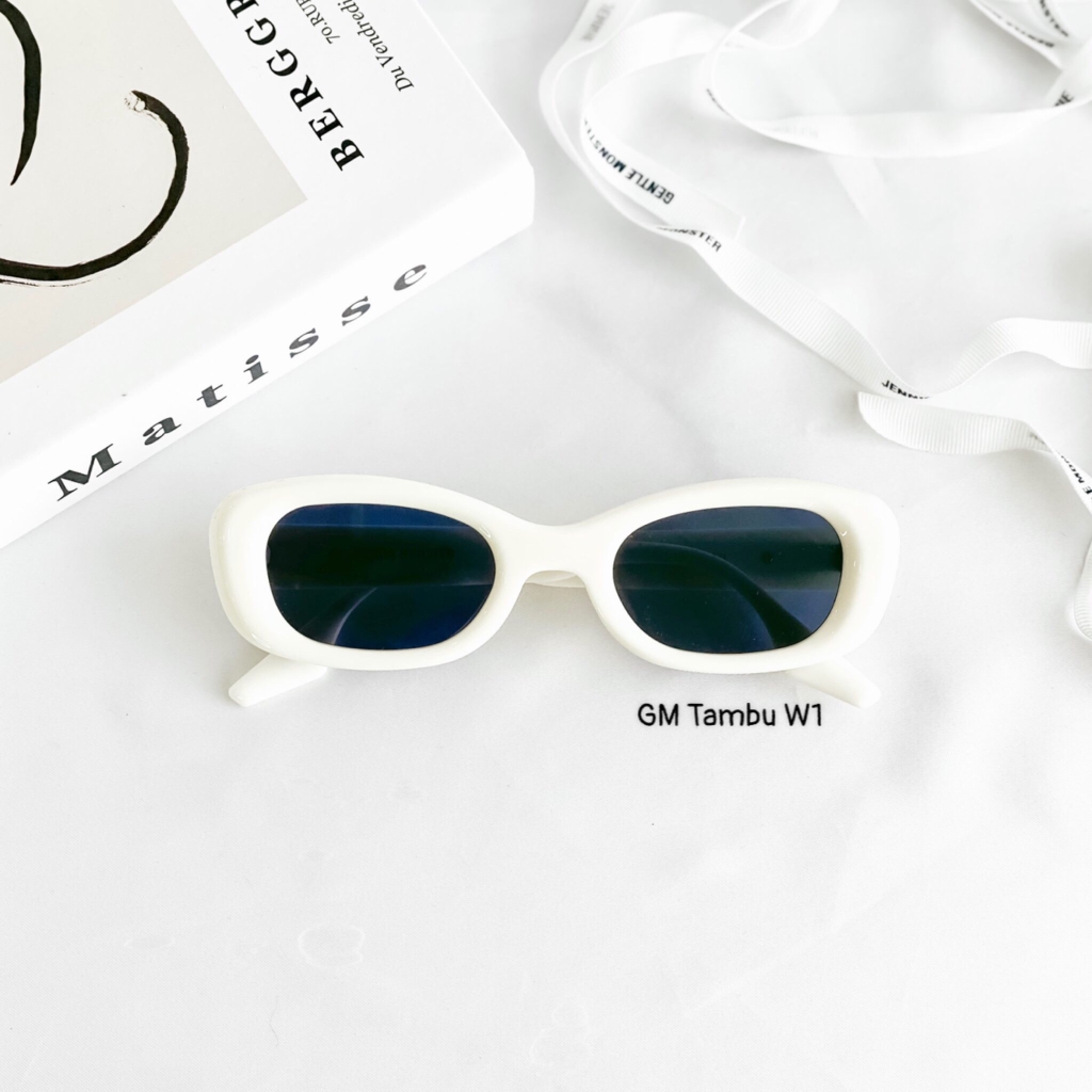 Kính Gentle Monster Tambu W1 Màu Đen Viền Trắng