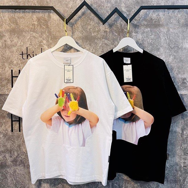 Áo Phông ADLV Baby Face Bé Bôi Sơn Màu Trắng