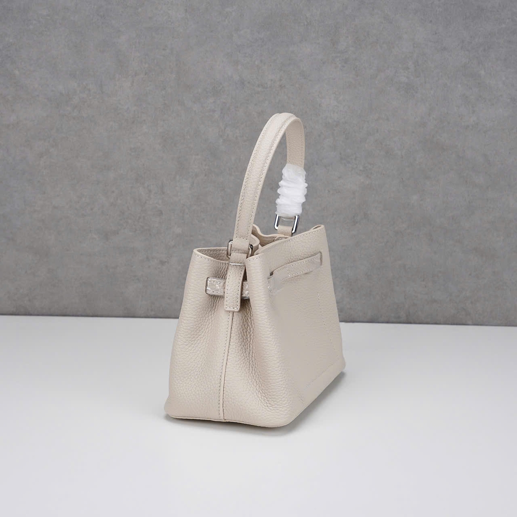 Túi Mini Kelly Bucket Bản Hàn Da Bò