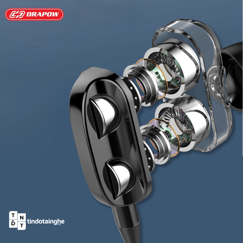 Tai nghe Gaming có dây Drapow M20 jack 3.5mm - 4 Driver, Có mic, Chỉnh volume