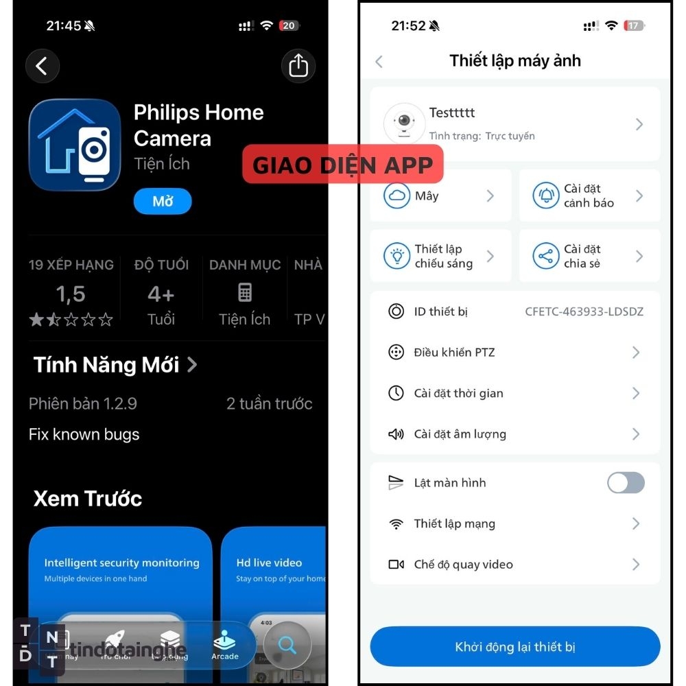 Camera Xoay WiFi Phillips 6000 Series (TAI6000W) | Theo Dõi Ban Đêm, Mic Thoại 2 chiều, App tiếng việt