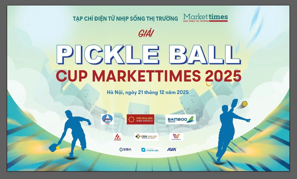 Giải Pickle Ball Cup Markettimes 2025 Chào mừng lễ kỷ niệm 20 năm ngày thành lập Hội Thẩm định giá Việt Nam