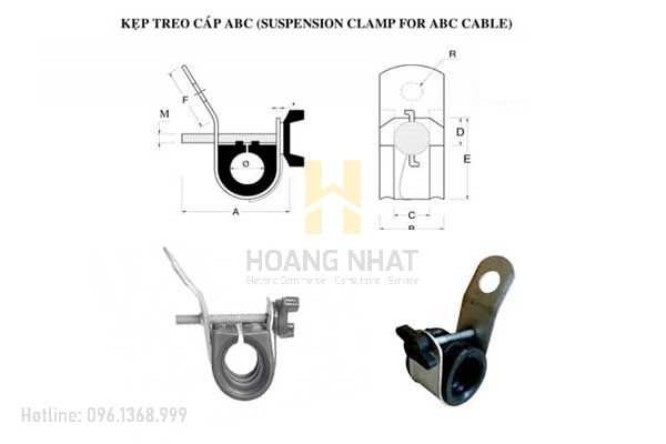 Kẹp treo cáp vặn xoắn 4x50 Đức Phát