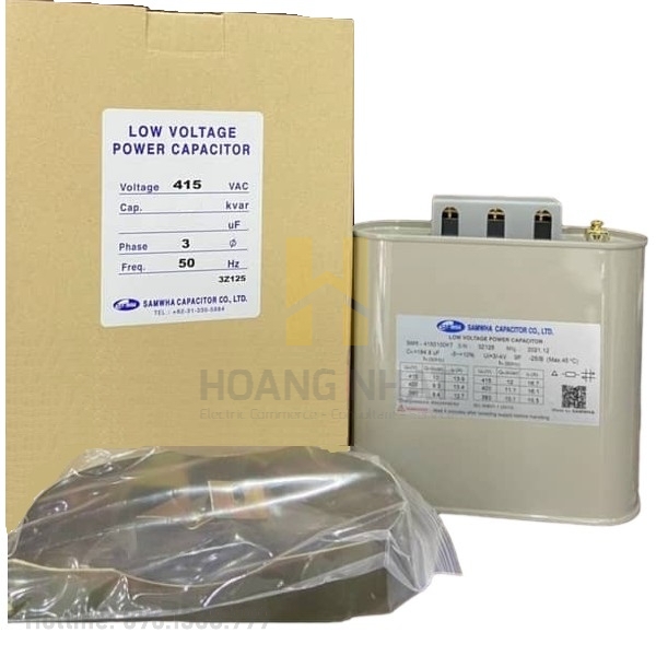 Tụ bù 3P loại dầu 415V SMS-4150150KT 15kVAr Samwha
