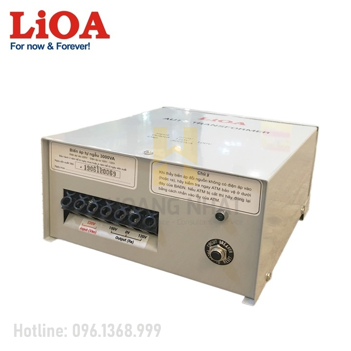 Biến áp đổi nguồn hạ áp 1P DN030-3kVA Lioa