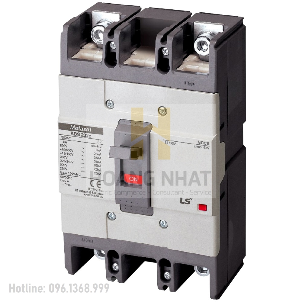 Aptomat MCCB ABS202c 2P 225A 85kA LS
