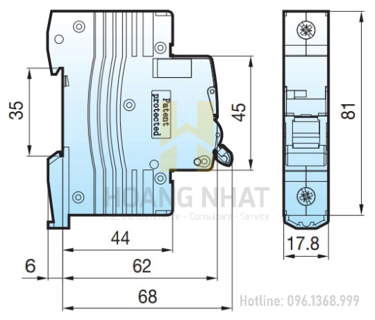 Aptomat MCB BKJ63N 1P 63A 6kA LS