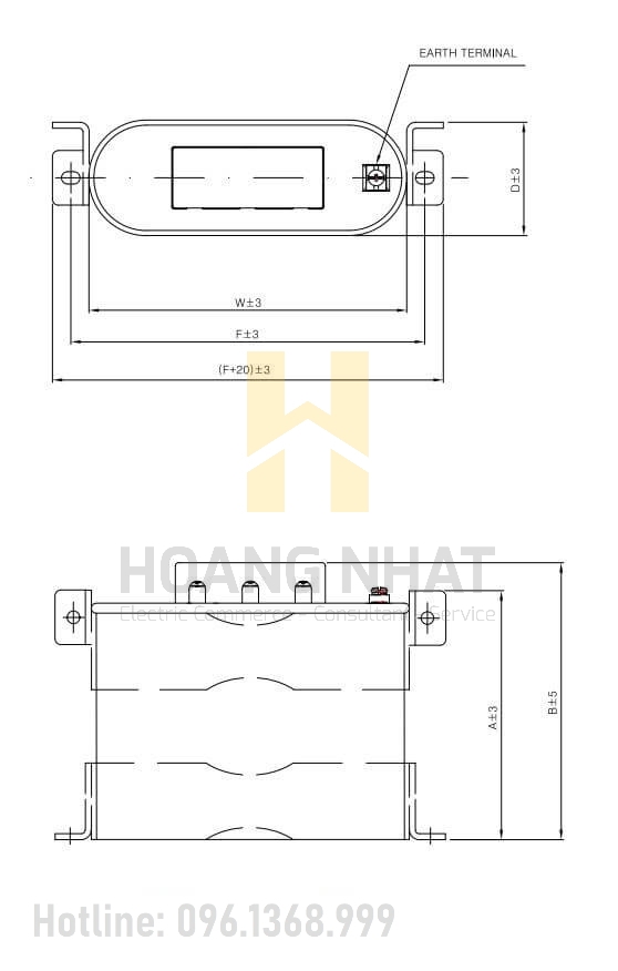 Tụ bù 3P loại dầu 415V SMS-4150150KT 15kVAr Samwha