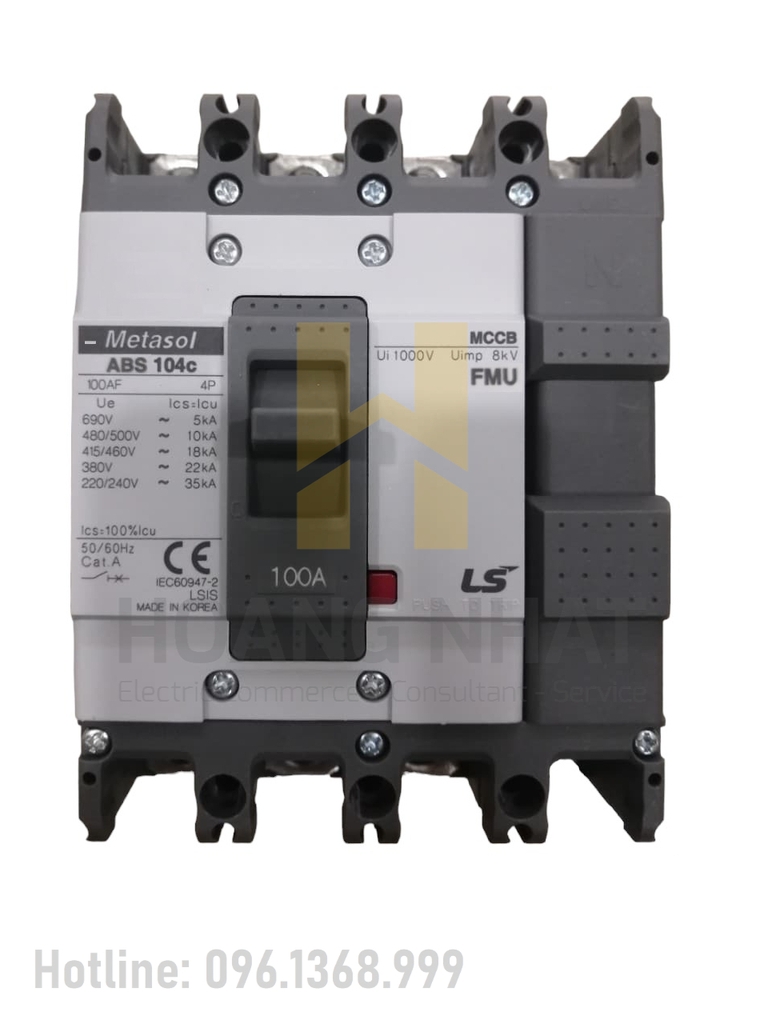 Aptomat MCCB ABS104c FMU 4P 63A 37kA LS
