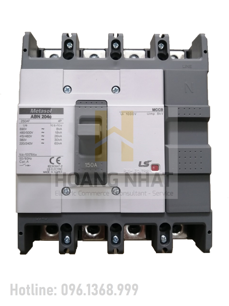 Aptomat MCCB ABN204c 4P 250A 30kA LS