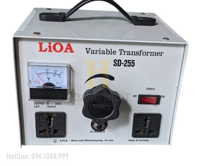 Máy biến áp vô cấp 1P SD-2525 5.5kVA Lioa