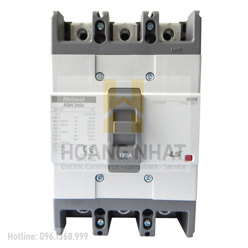Aptomat MCCB ABN203c 3P 250A 30kA LS