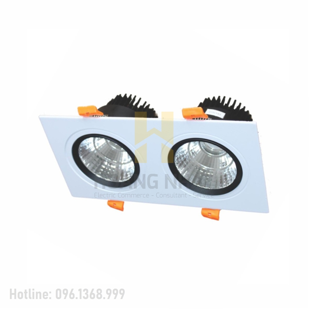 Đèn LED dowlight vuông chiếu điểm âm trần 2x18W DFC2181 Duhal