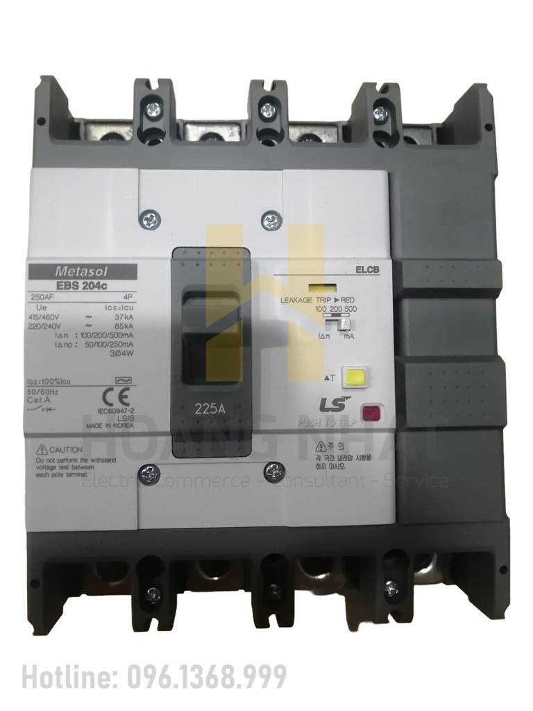 Aptomat ELCB EBS204c 4P 225A 37kA LS