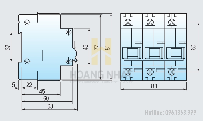 Aptomat MCB BKH 3P 125A 10kA LS