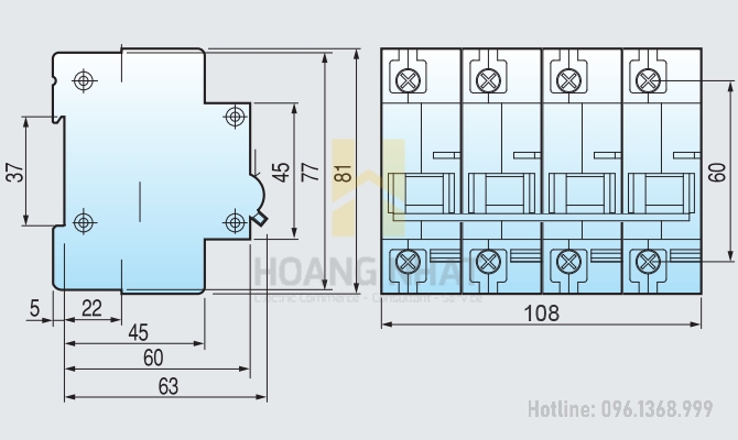 Aptomat MCB BKH 4P 100A 10kA LS