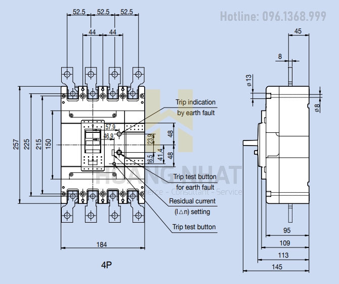 Aptomat ELCB EBN404c 4P 400A 37kA LS