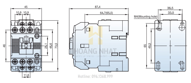 Contactor MC-12b 3P 12A (1a1b) LS