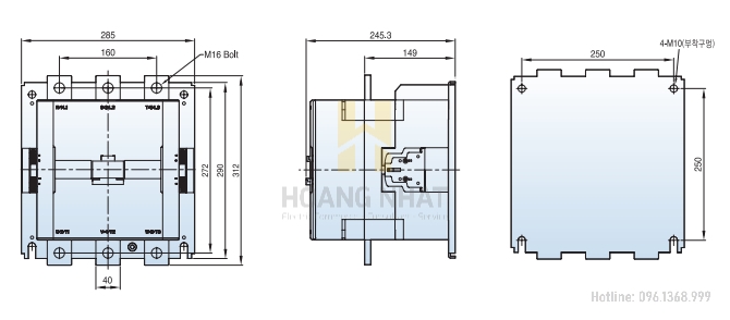 Contactor MC-225a 3P 225A (2a2b) LS