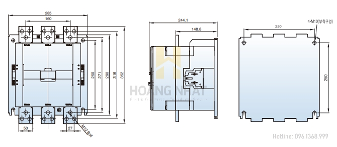 Contactor MC-330a 3P 330A (2a2b) LS