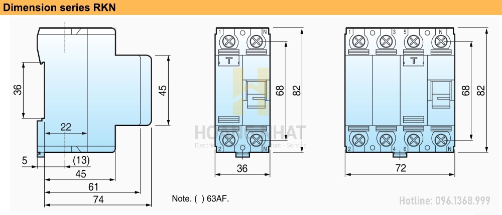 Aptomat RCCB RKN 3P+N 32A 6kA LS