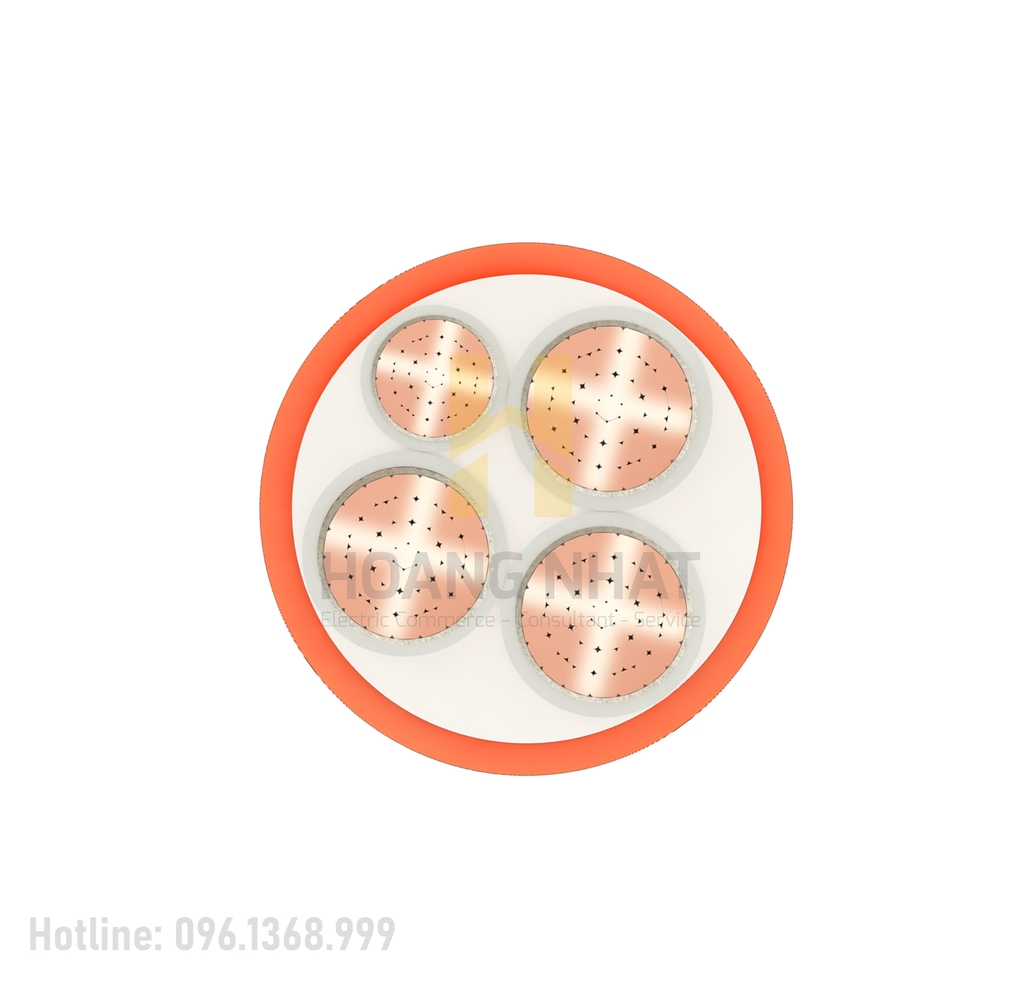 Cáp chống cháy (3+1) lõi bọc cách điện Cu/Mica/XLPE/Fr-PVC 3x25+1x16 (0.6/1kV)