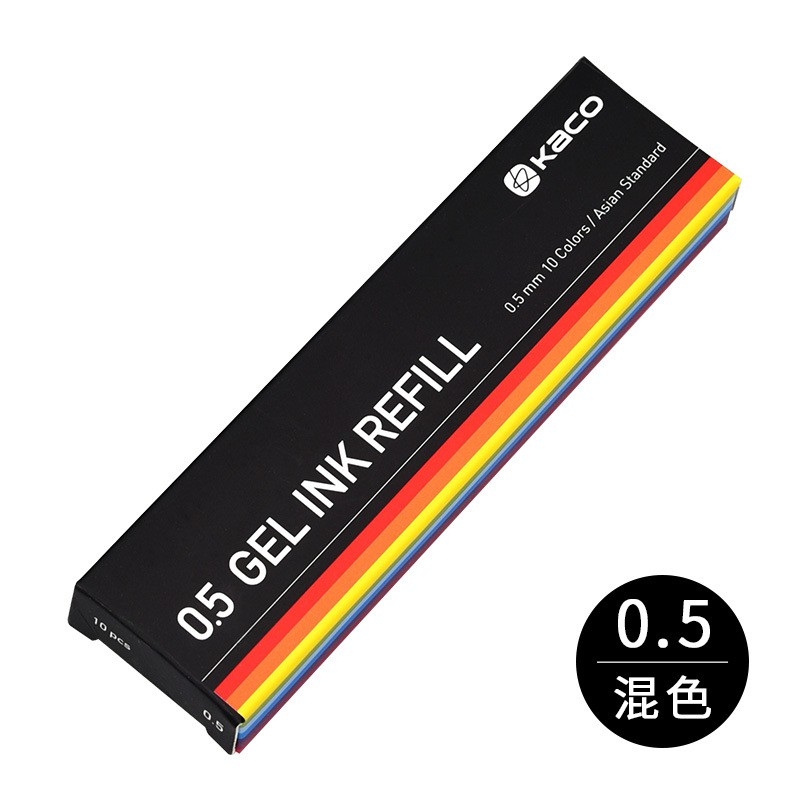 Ruột bút gel Kaco Pure bộ 10 màu