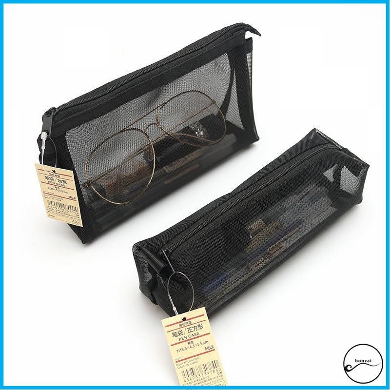 Túi đựng bút Muji dạng lưới tiện dụng (Japan)