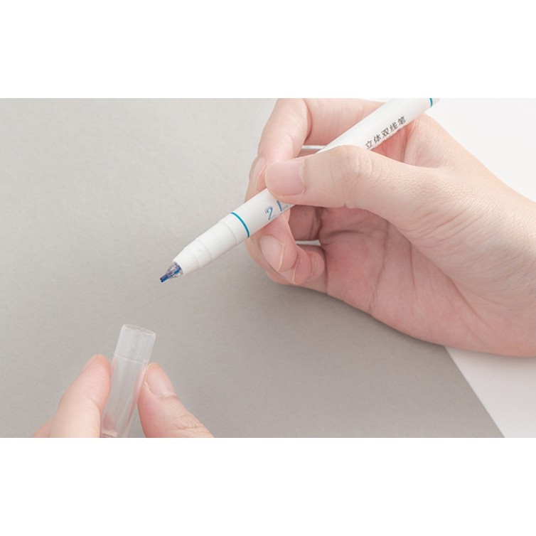 Bút lông 2 đầu nhiều màu/ Bút 2 nét, Double line Pen