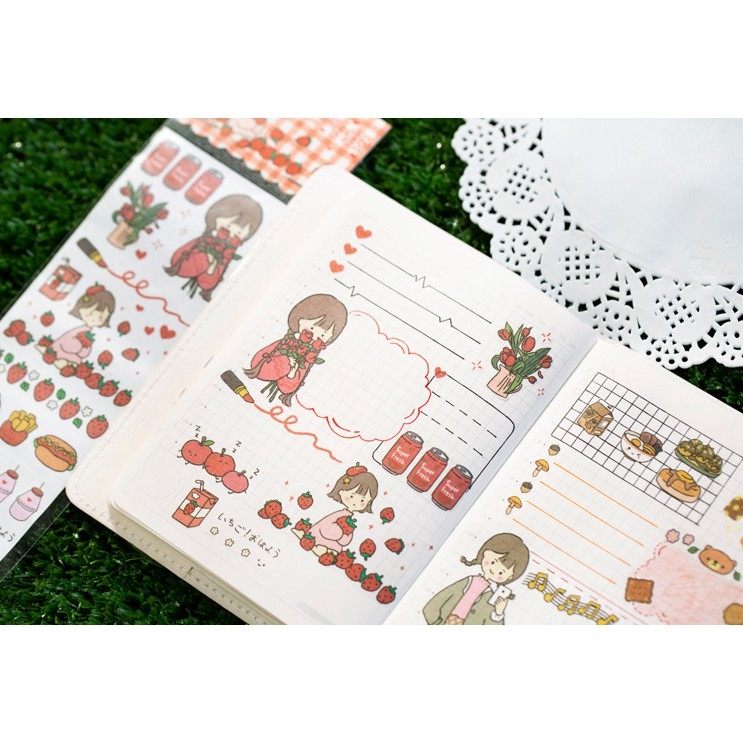 Nhãn dán Sticker trang trí đáng yêu, 66x400mm