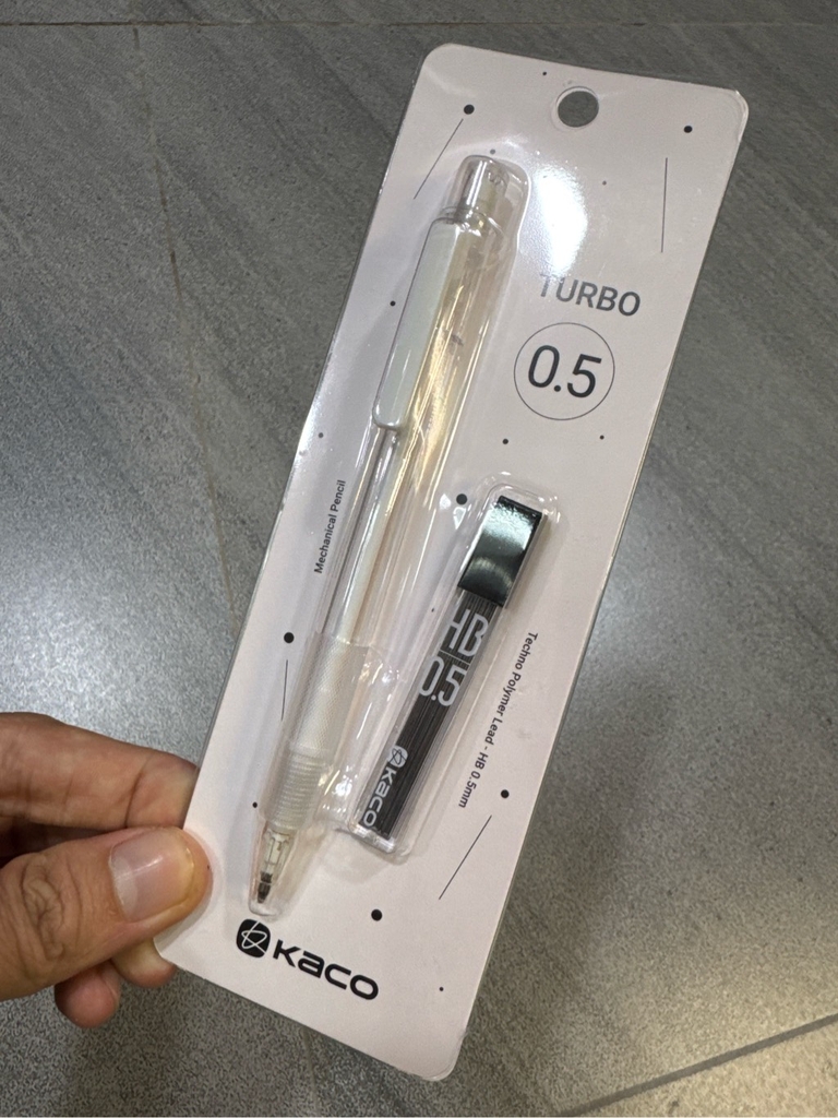 Bút chì KACO Turbo nhiều màu sắc có kèm hộp ngòi HB 0,5mm
