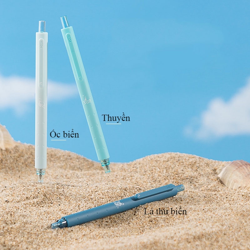 Bộ 3 bút Kaco Rocket món quà của biển mực đen ngòi 0,5mm (Hàng Chính Hãng)