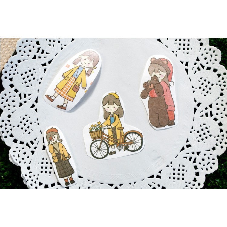 Nhãn dán Sticker trang trí đáng yêu, 66x400mm
