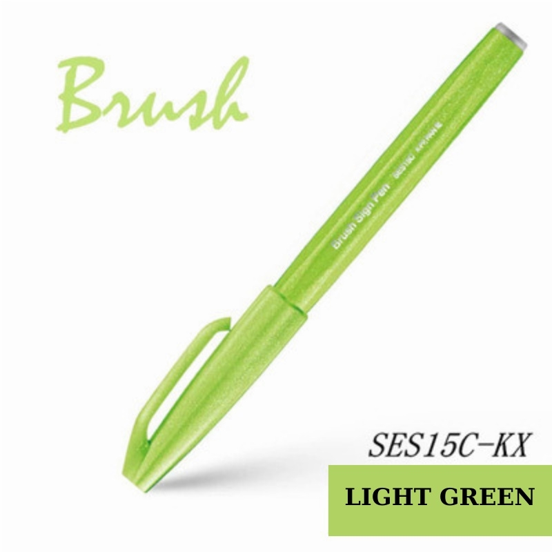 Bút viết thư pháp, bút viết calligraphy Pentel Fude Touch Brush Sign mực nhiều màu - 24 màu (cây lẻ)