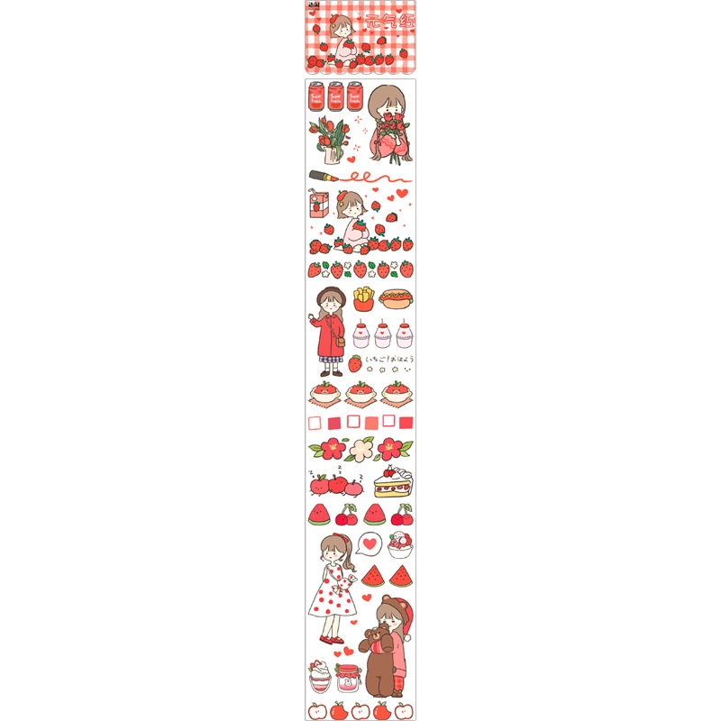Nhãn dán Sticker trang trí đáng yêu, 66x400mm