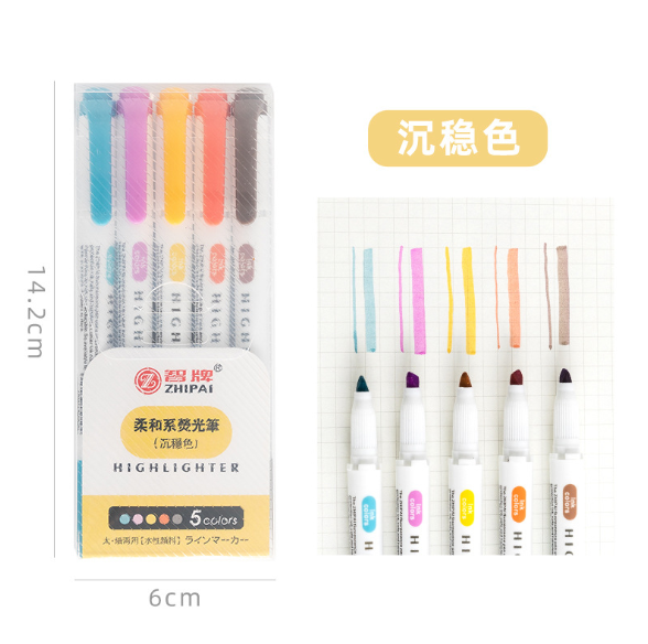 Bút đánh dấu 2 đầu HIGHLIGHTER , sét 5 màu yêu thích
